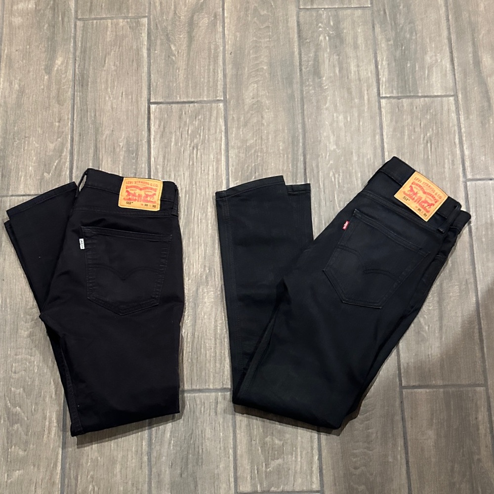 Levi's 512 Bundle Dark Black Men's Jeans. Size 30/32.